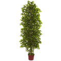 6'  4 Tier Mini Ficus w/3105 L UV Resistant (Indoor/Outdoor) by Nearly Natural