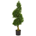 4' Spiral Boxwood Tree UV Resistant (Indoor/Outdoor) by Nearly Natural