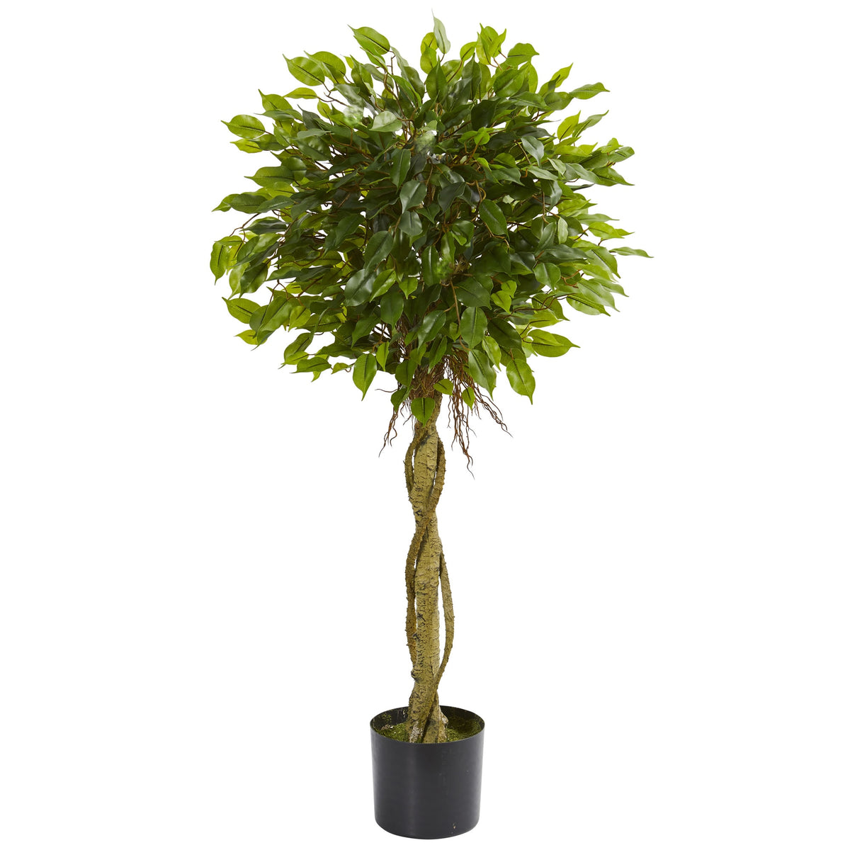 4' Ficus Tree Topiary UV Resistant (Indoor/Outdoor) by Nearly Natural