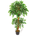 4' Variegated Ficus Artificial Tree by Nearly Natural