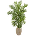 5' Areca Palm Artificial Tree in Sand Colored Planter by Nearly Natural