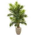 5' Areca Palm Artificial Tree in Sand Colored Planter by Nearly Natural