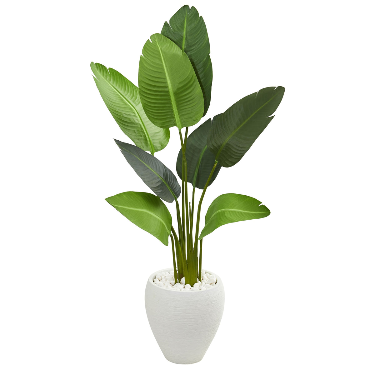 4' Travelers Artificial Palm Tree in Oval Planter by Nearly Natural