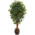 6' Ficus Artificial Tree in Decorative Planter by Nearly Natural