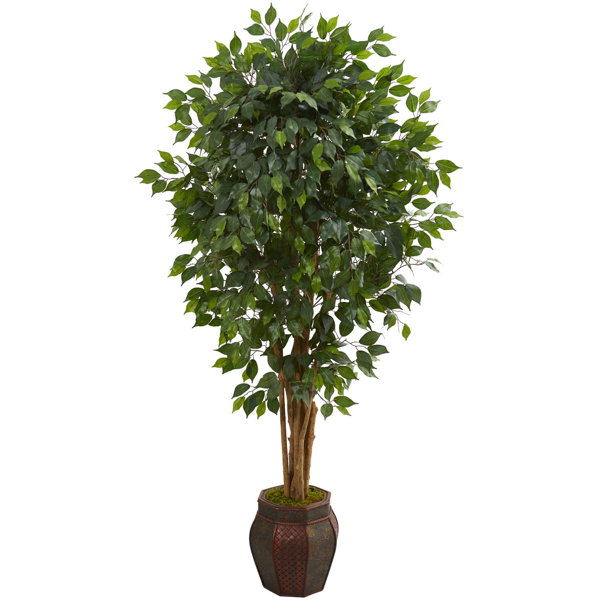 6' Ficus Artificial Tree in Decorative Planter by Nearly Natural