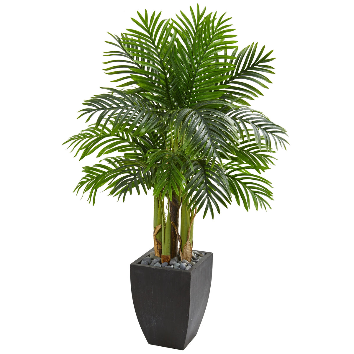 5' Kentia Palm Artificial Tree in Black Planter by Nearly Natural