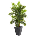 5' Areca Palm Tree in Slate Finished Planter (Real Touch) by Nearly Natural