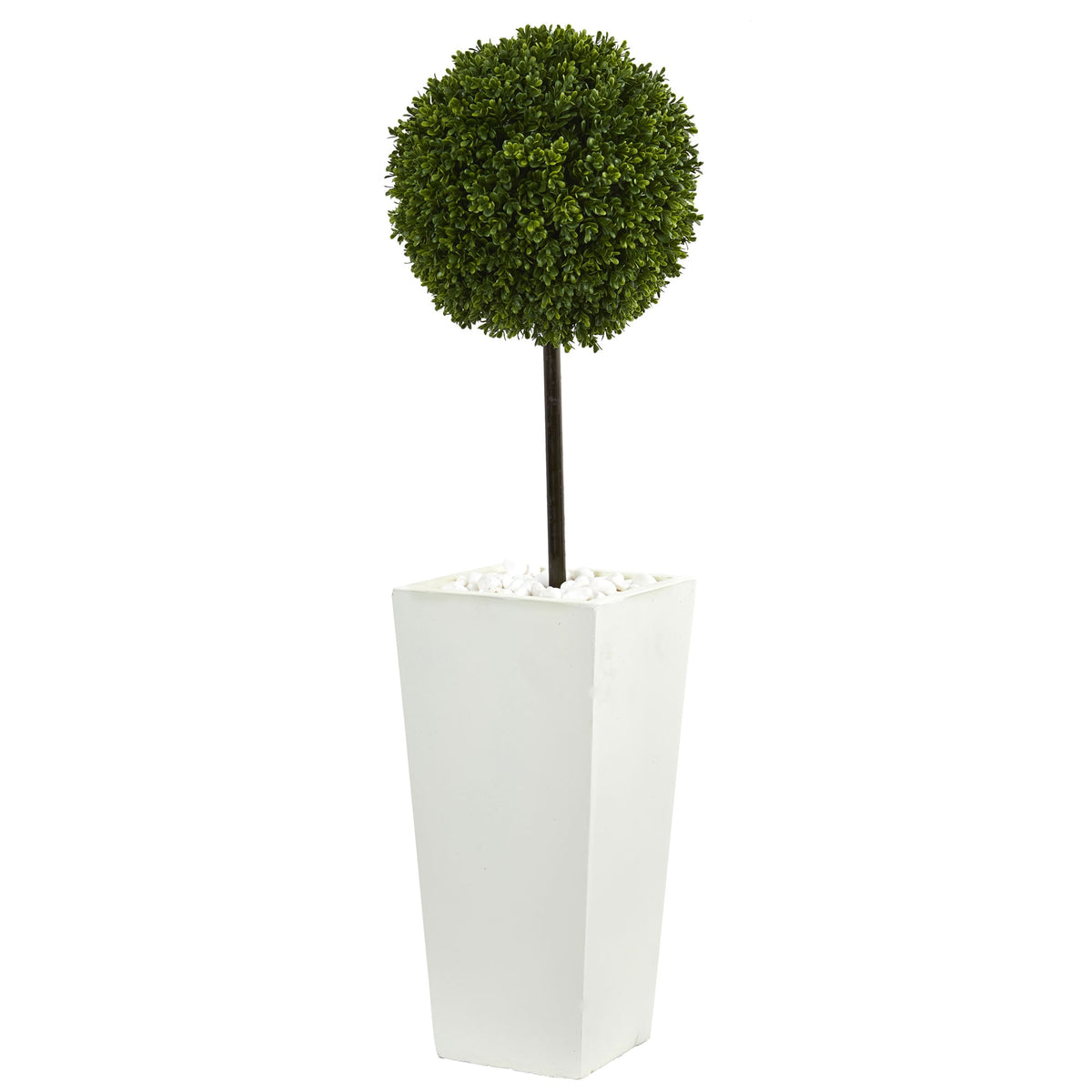 3.5' Boxwood Topiary Tree in Planter UV Res (Indoor/Outdoor) by Nearly Natural