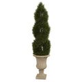 5' Pond Cypress Tree in Urn UV Resistant (Indoor/Outdoor) by Nearly Natural