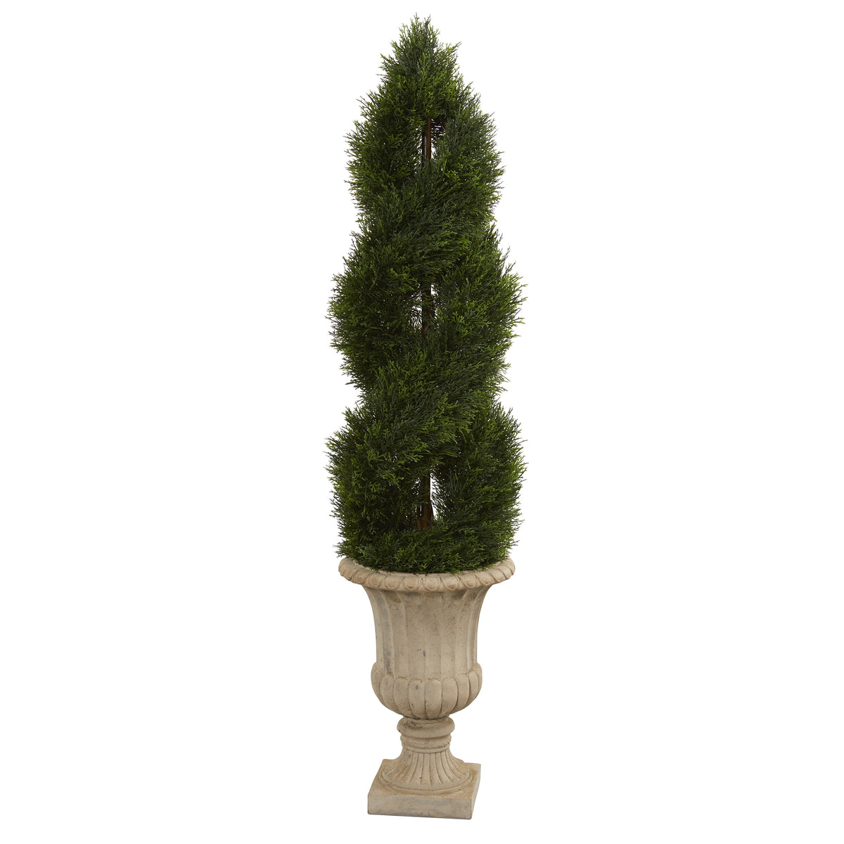 5' Pond Cypress Tree in Urn UV Resistant (Indoor/Outdoor) by Nearly Natural
