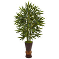 5' Bamboo Tree in Bamboo Planter by Nearly Natural