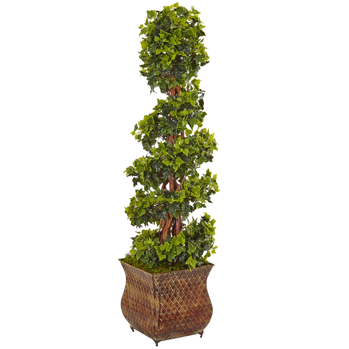4' English Ivy  Tree in Planter UV Resist (Indoor/Outdoor) by Nearly Natural