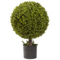 27" Boxwood Ball Topiary by Nearly Natural