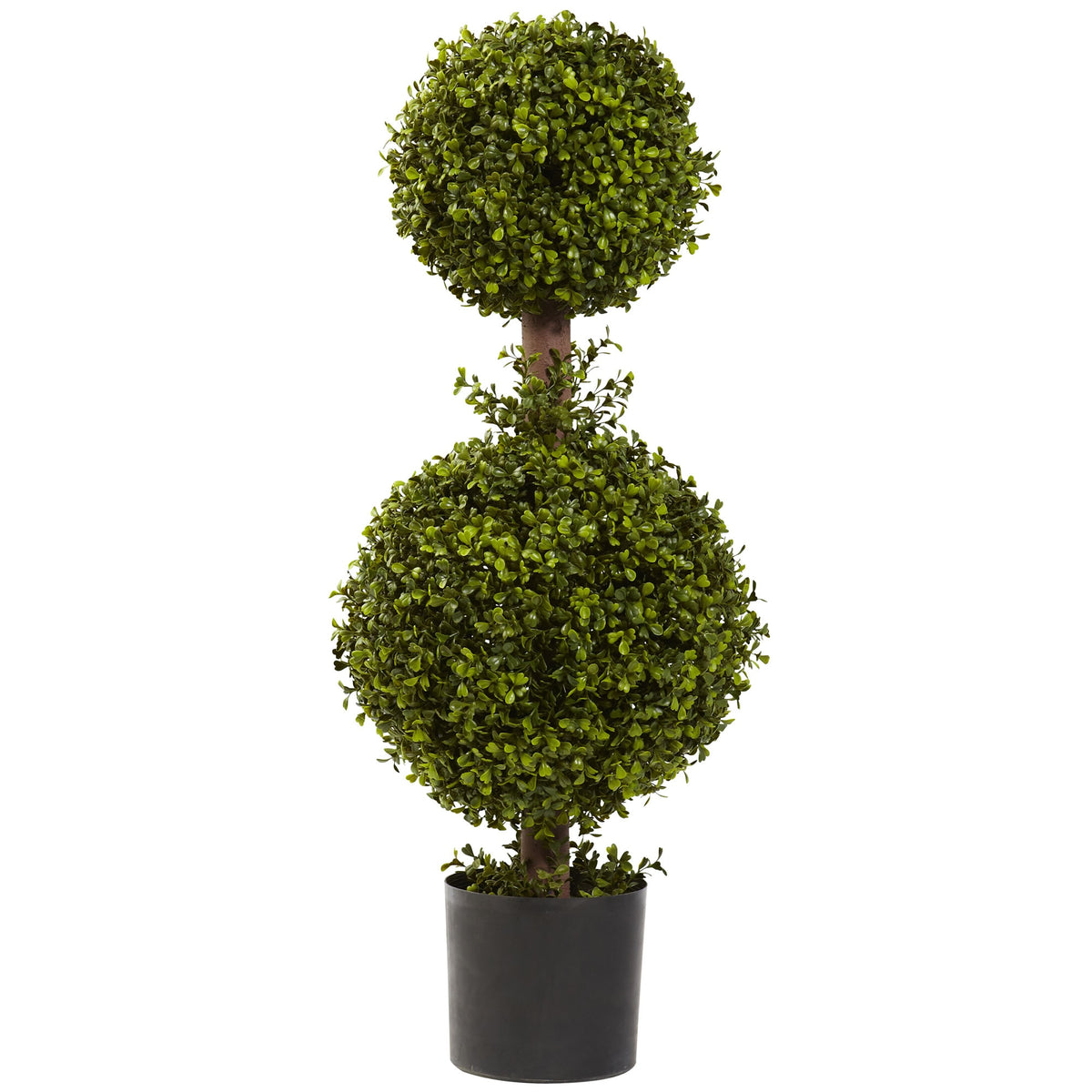 35" Double Boxwood Topiary by Nearly Natural