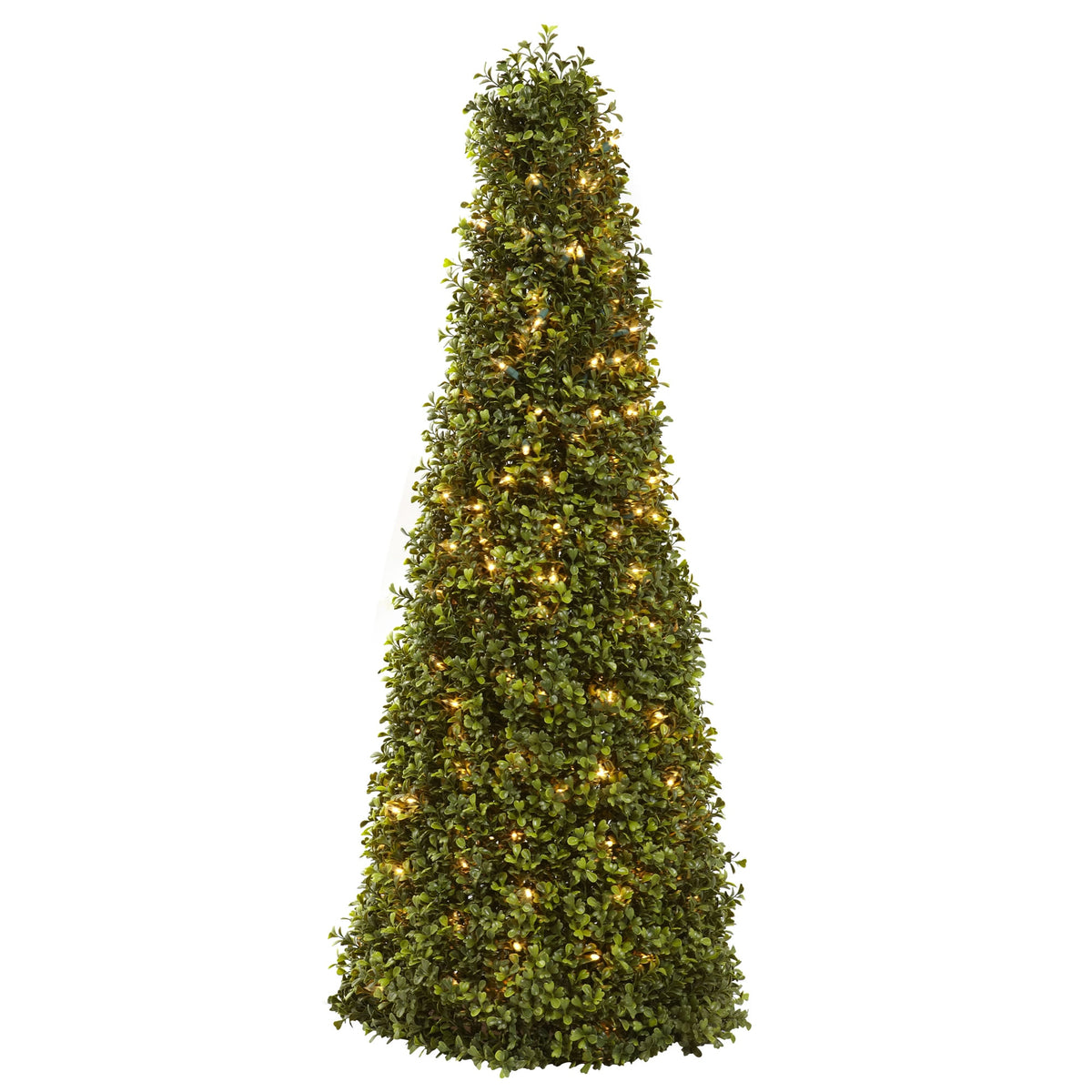 39" Boxwood Cone w/Lights by Nearly Natural