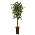 6.5' Ficus w/Decorative Planter by Nearly Natural
