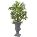 3.5' Areca Palm Tree with Gray Urn UV Resis (Indoor/Outdoor) by Nearly Natural