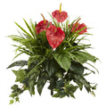 24" Mixed Anthurium Artificial Plant (Set of 2) by Nearly Natural