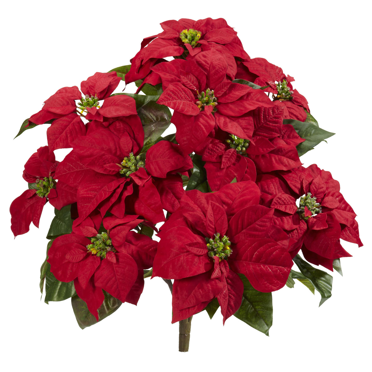 24" Poinsettia Artificial Plant (Set of 2) by Nearly Natural