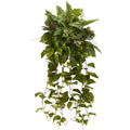 36" Mixed Greens Hanging Artificial Plant (Set of 2) by Nearly Natural
