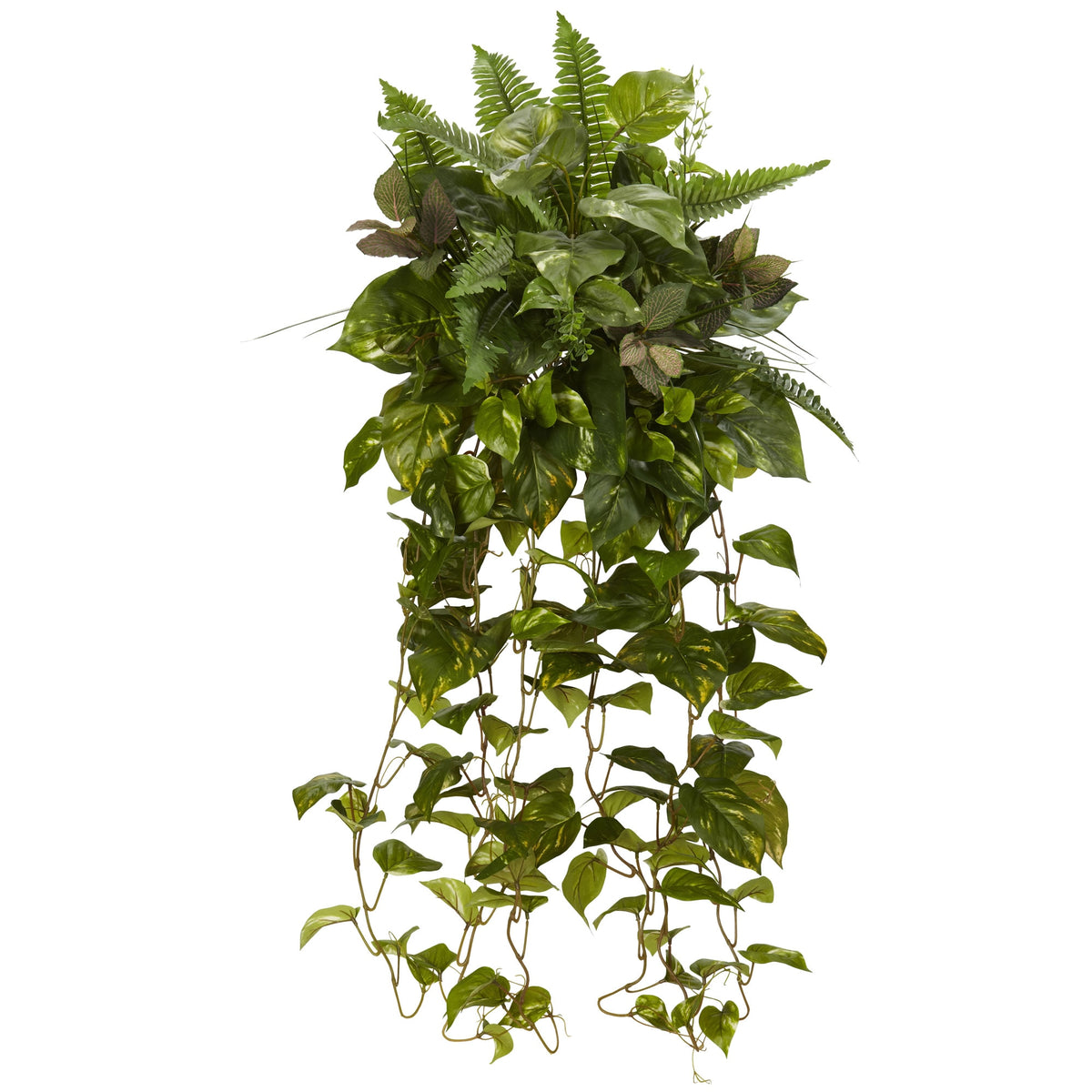 36" Mixed Greens Hanging Artificial Plant (Set of 2) by Nearly Natural