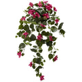 37" Bougainvillea Hanging Artificial Plant (Set of 2) by Nearly Natural in Beauty