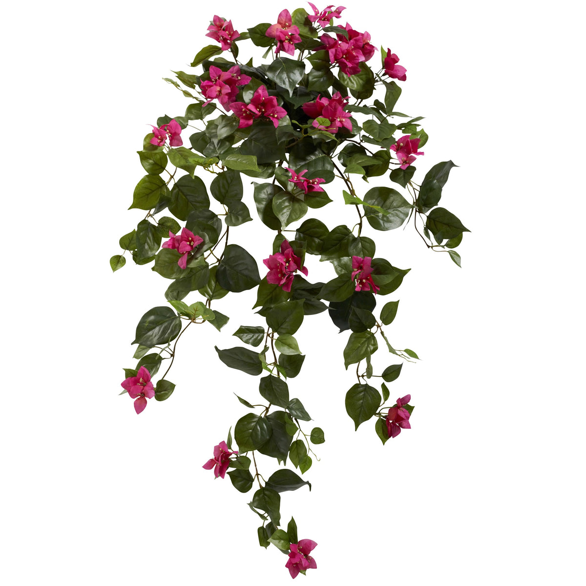 37" Bougainvillea Hanging Artificial Plant (Set of 2) by Nearly Natural in Beauty
