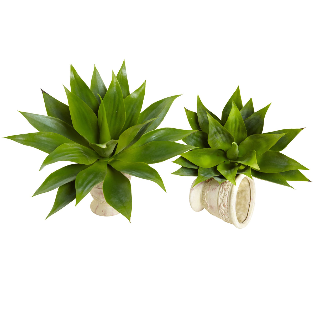 17" Agave Succulent Plant (Set of 2) by Nearly Natural
