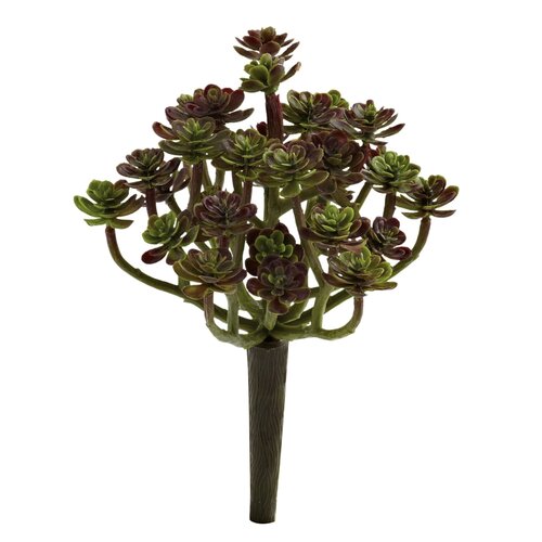 7" Sedum Succulent Artificial Plant (Set of 8) by Nearly Natural in Green Burgundy