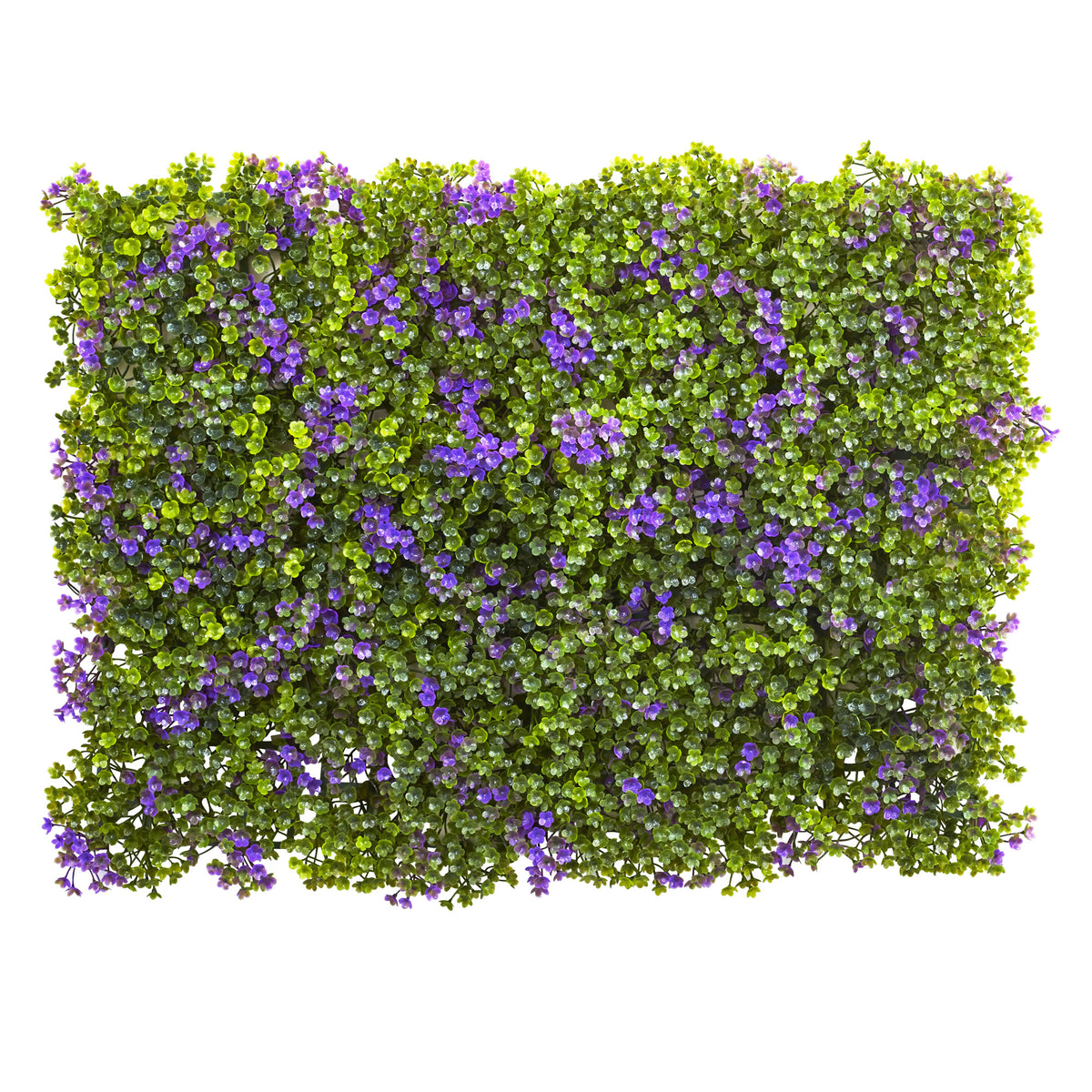 6" x 6" Purple & Green Clover Mat (Set of 12) by Nearly Natural