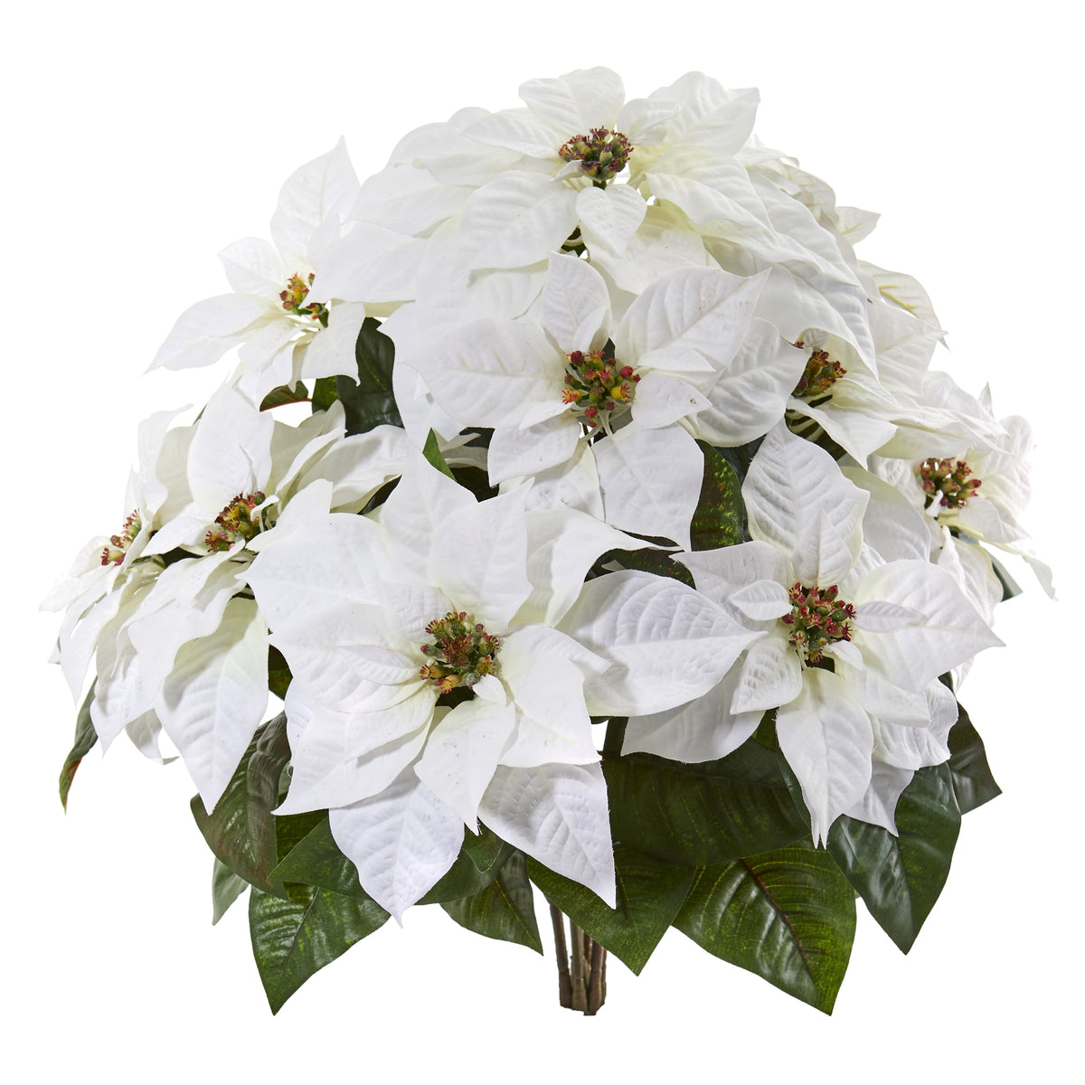 24" Poinsettia Artificial Plant (Set of 2) by Nearly Natural
