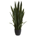 38" Sansevieria Artificial Plant by Nearly Natural in Green