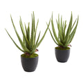 18" Aloe Artificial Plant (Set of 2) by Nearly Natural