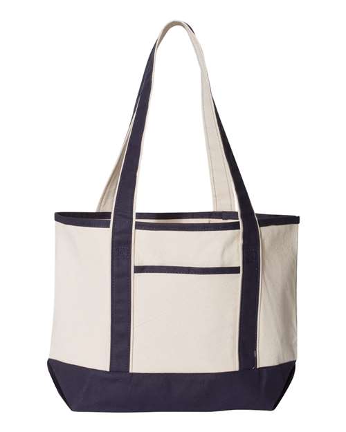 Q-Tees 45495 in Natural/ Navy