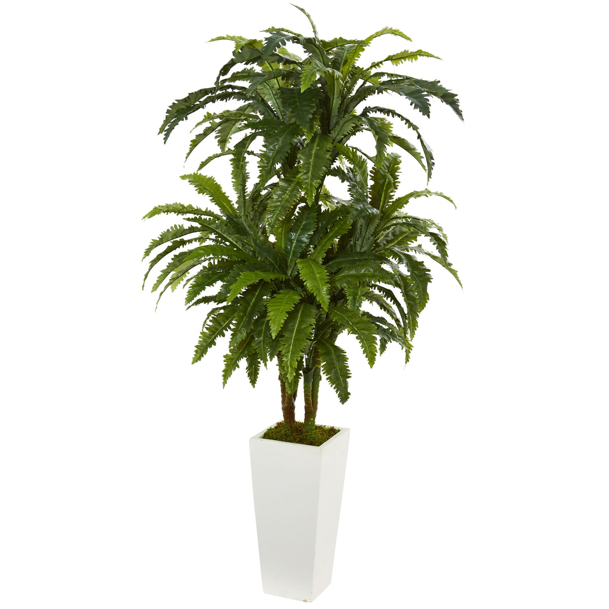 50" Marginatum in White Tower Vase by Nearly Natural