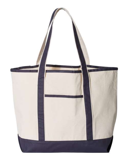 Q-Tees 45695 in Natural/ Navy