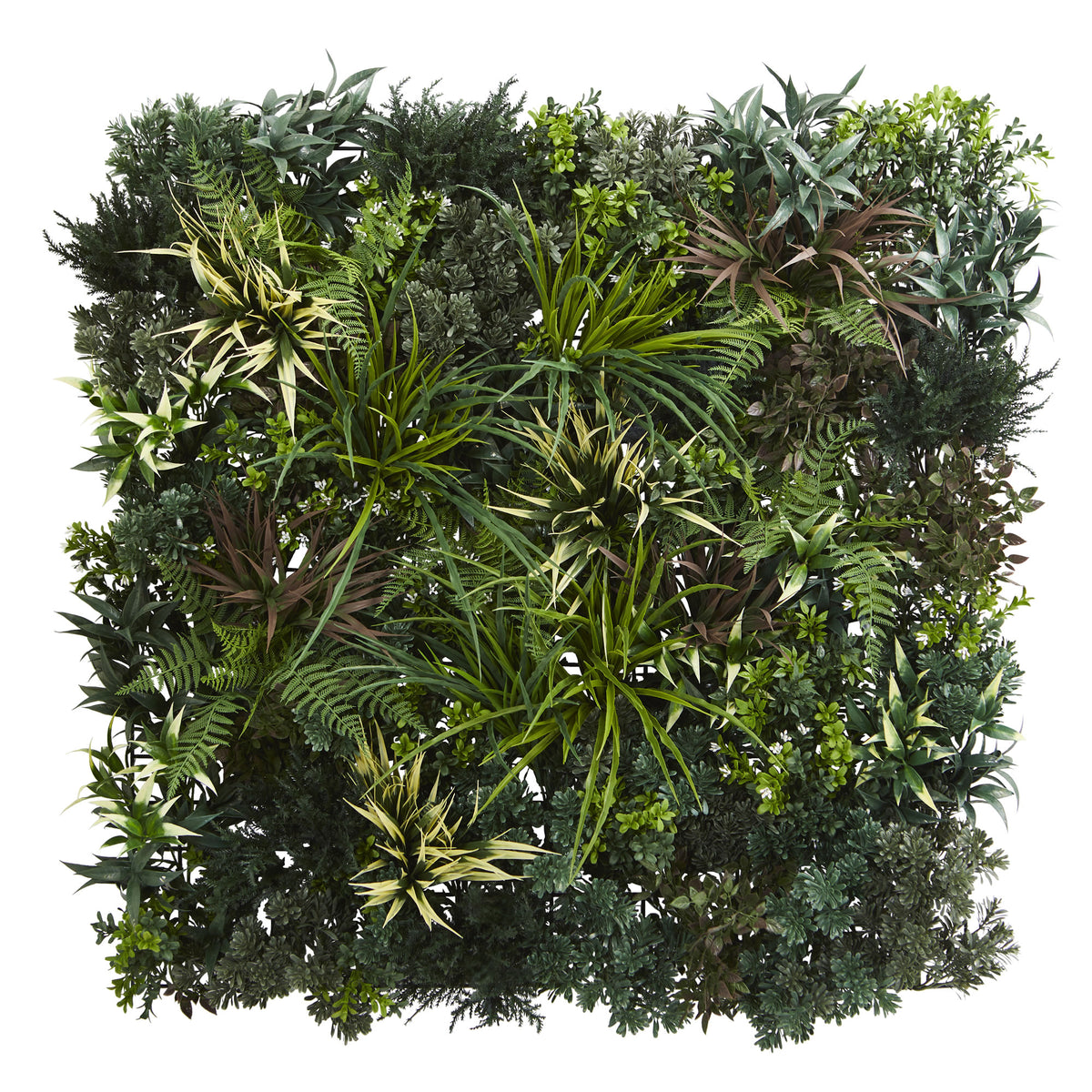 3' x 3' Greens & Fern Wall Panel UV Resist (Indoor/Outdoor) by Nearly Natural