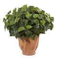 17" Pothos in Terracotta Planter by Nearly Natural