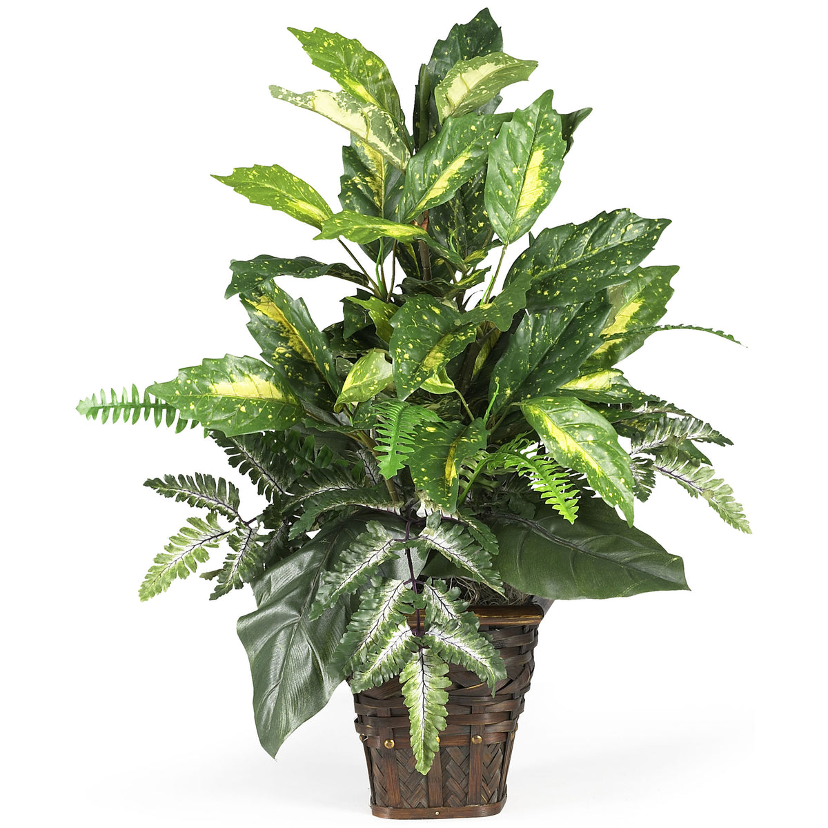 Mixed Greens Silk Plant by Nearly Natural in Green