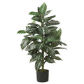 3' Zebra Silk Plant by Nearly Natural in Green