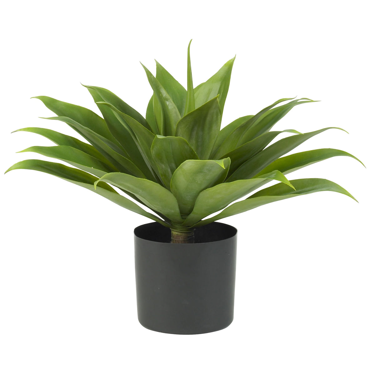 25" Agave w/Plastic Pot by Nearly Natural in Green
