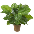 27" Large Leaf Philodendron Silk Plant (Real Touch) by Nearly Natural in Green