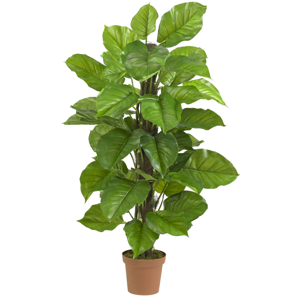 52" Large Leaf Philodendron Plant (Real Touch) by Nearly Natural in Green