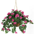24" Bougainvillea Hanging Basket by Nearly Natural in Beauty