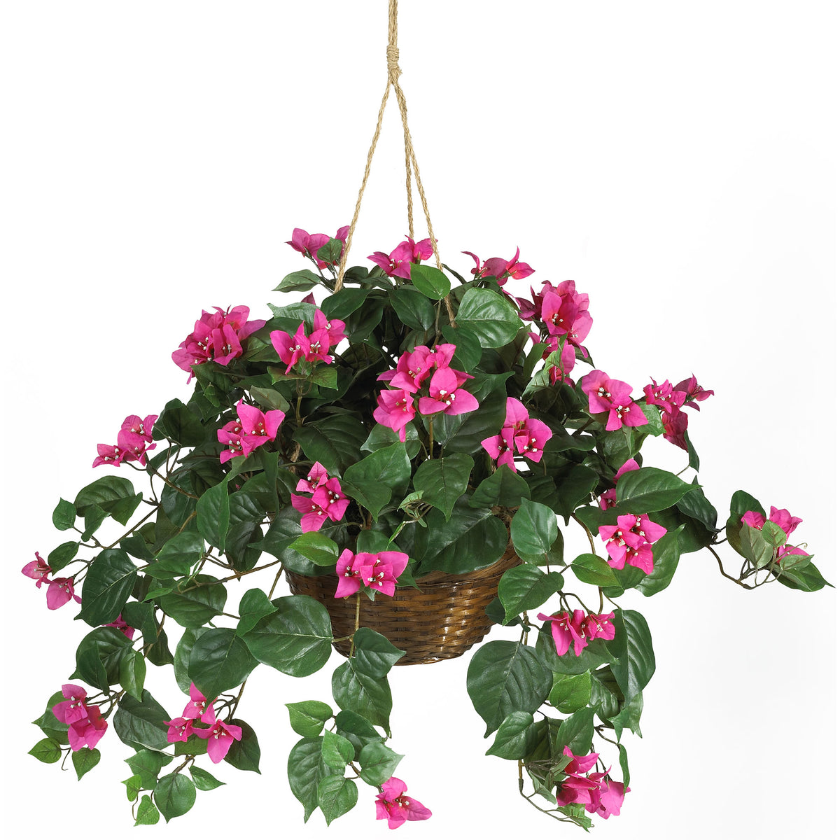 24" Bougainvillea Hanging Basket by Nearly Natural in Beauty