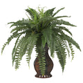 Boston Fern w/Urn Vase by Nearly Natural in Green