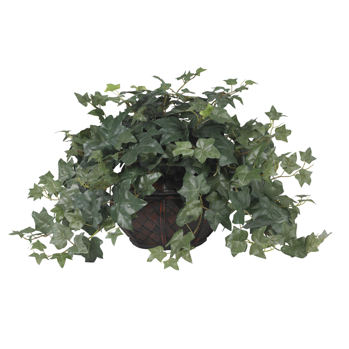 18" Puff Ivy w/Vase by Nearly Natural in Green