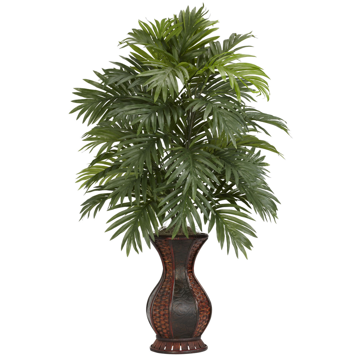 Areca Palm w/Urn by Nearly Natural in Green