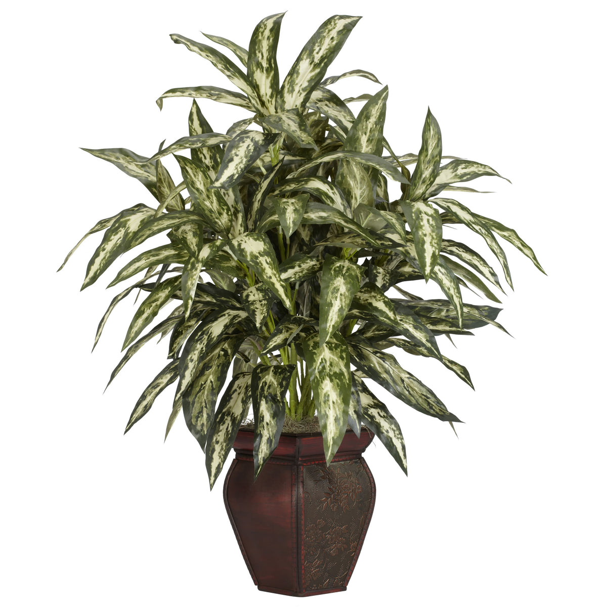 Aglaonema w/Decorative Vase by Nearly Natural in Green