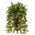 Vining Mixed Greens w/Decorative Stand by Nearly Natural in Green